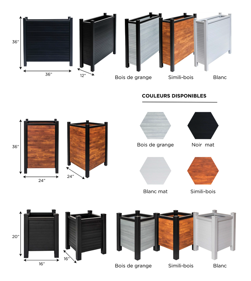 Bacs à fleurs - Jardinières