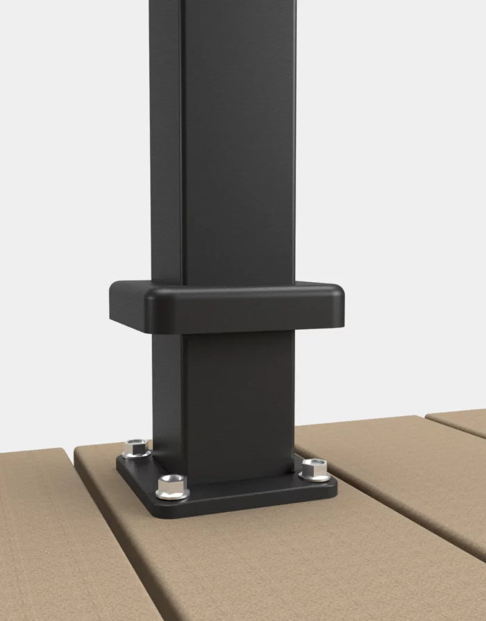 Ensemble complet d'un poteau 2,5x2,5po pour panneau décoratif