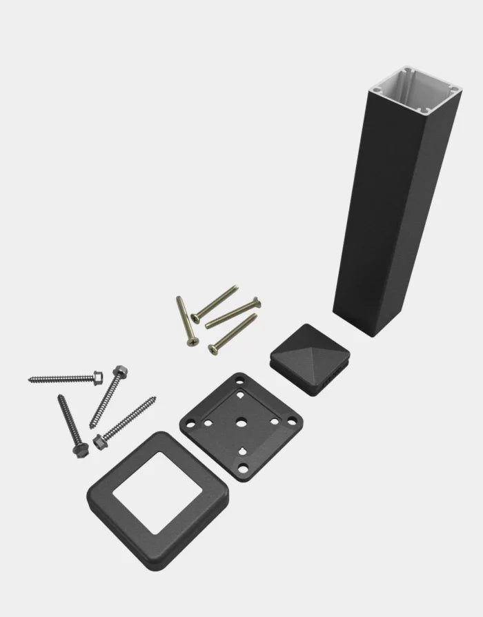 Ensemble complet d'un poteau 2,5x2,5po pour panneau décoratif