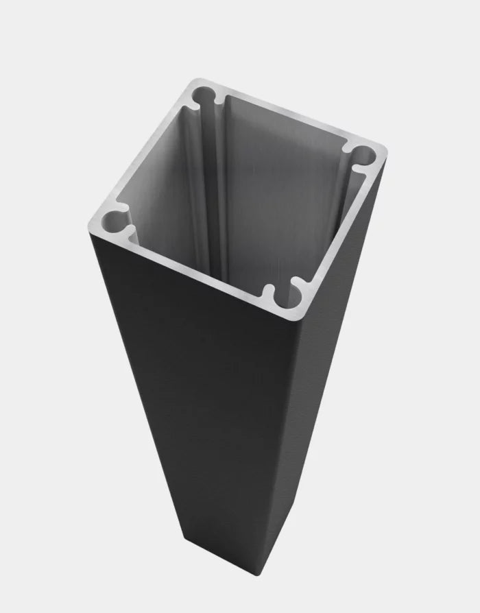 Poteau 2,5x2,5po en aluminium pour panneau décoratif