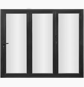 Tendal Porte patio Triple 3+1 de veranda 3 saisons 108 X 84 Droite à Gauche- Cadrage d'aluminium