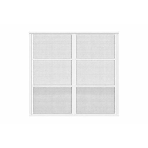 Tendal Fenêtre de véranda 3 saisons 84po x 60po - Double colonnes - Cadre d’aluminium - Blanc