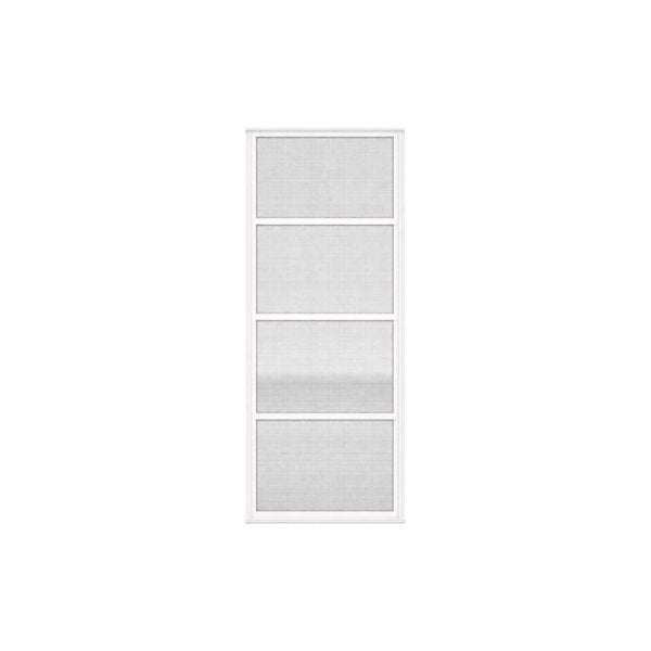 Tendal Fenêtre de véranda 3 saisons 48po x 84po - Simple colonne - Cadre d’aluminium - Blanc