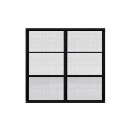 Tendal Fenêtre de véranda 3 saisons 84po x 60po - Double colonnes - Cadre d’aluminium - Noir