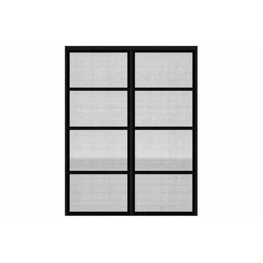 Tendal Fenêtre de véranda 3 saisons 84po x 84po - Double colonnes - Cadre d’aluminium - Noir