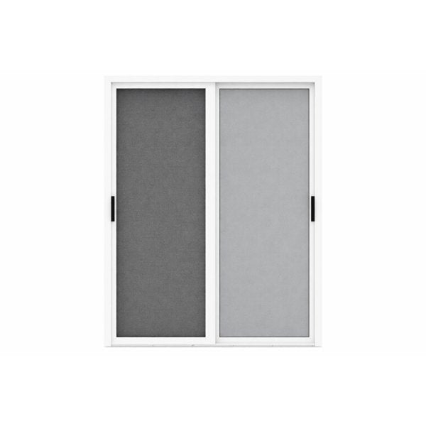 Tendal Porte coulissante 3 saisons 72po x 84po - Gauche à droite - Cadre d’aluminium - Blanc