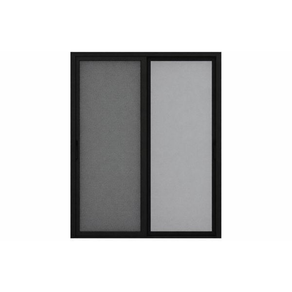 Tendal Porte coulissante 3 saisons 72po x 84po - Gauche à droite - Cadre d’aluminium - Noir