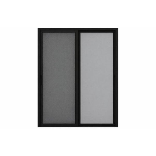 Tendal Porte coulissante 3 saisons 72po x 84po - Gauche à droite - Cadre d’aluminium - Noir
