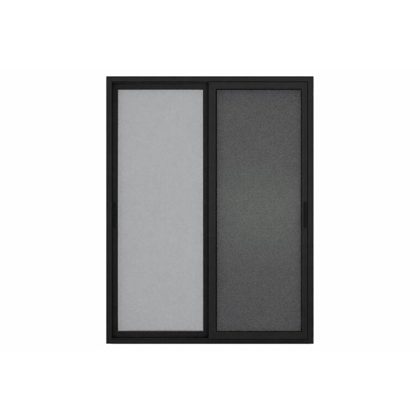 Tendal Porte coulissante 3 saisons 72po x 84po - Droite à gauche - Cadre d’aluminium - Noir