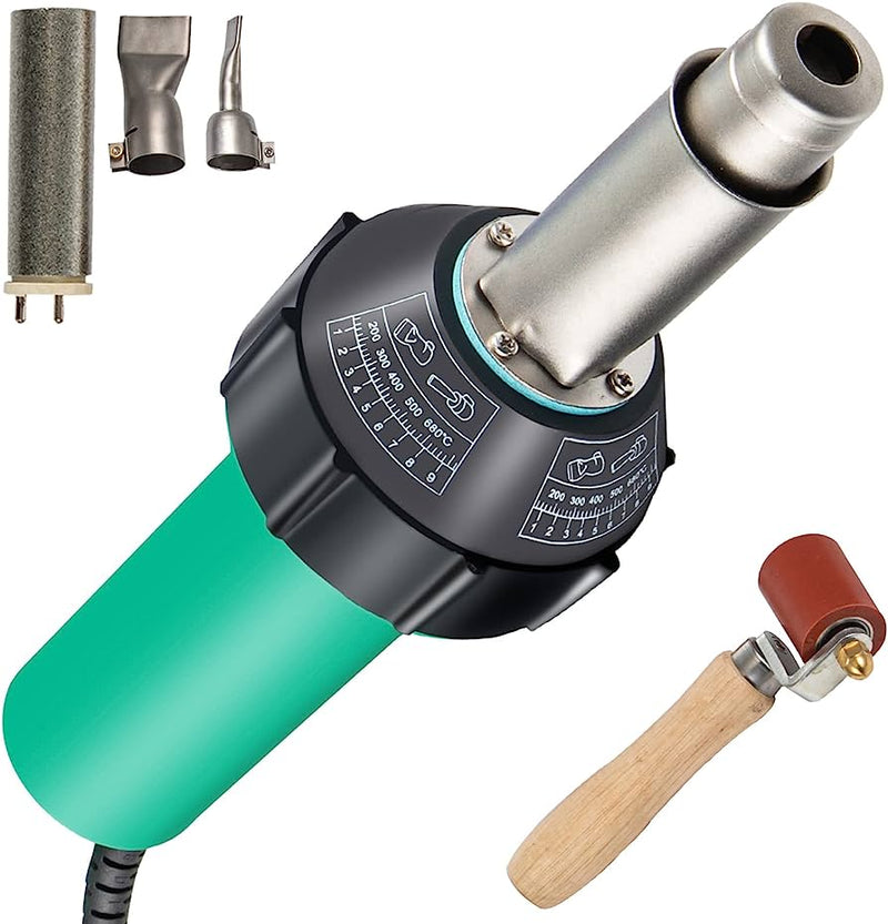 VEVOR 3 Pack PVC Membrane Welding Gun, 1600W Hot Air Plastic Welding Gun, 120V PVC Heat Gun, Plastic Welder with Mica Heating Core, Stepless Temperature Regulation 40-600°C