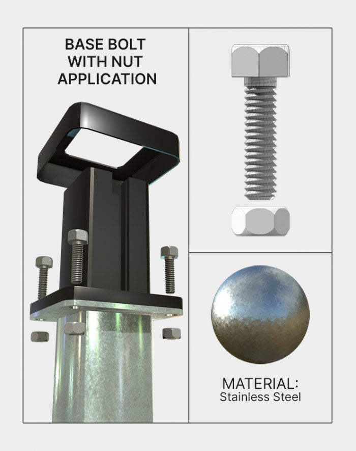 Boulon pour base d'acier