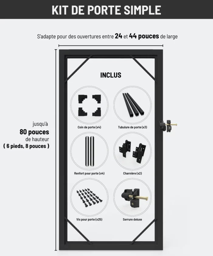 Porte simple en composite