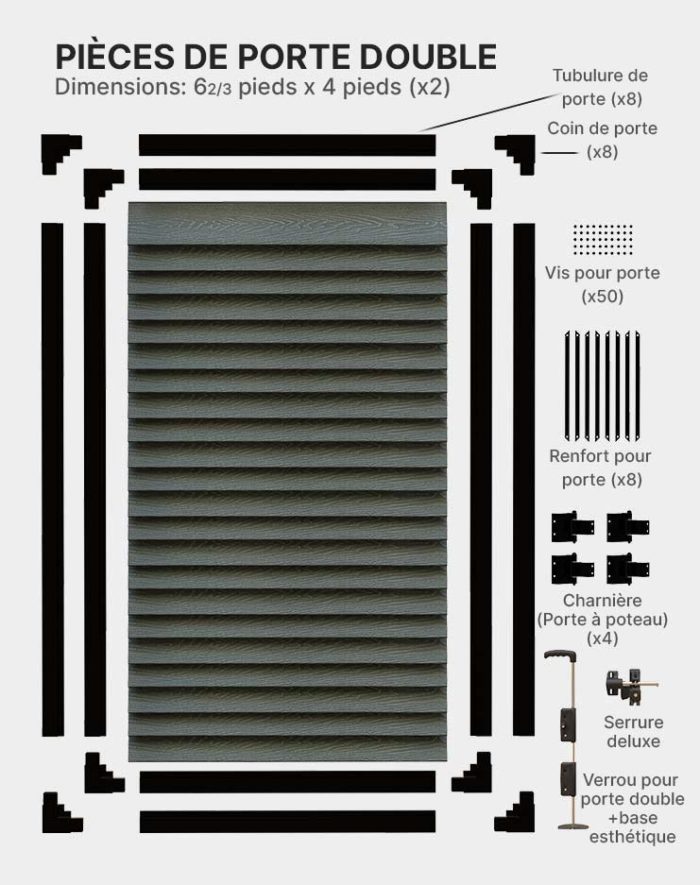 Porte double en composite