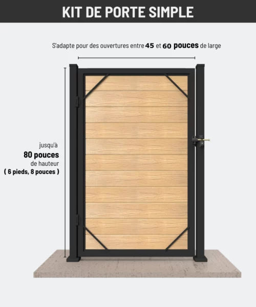 Porte simple en composite