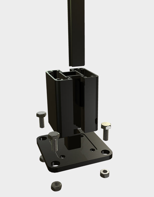 Cache-fente pour poteau en aluminium