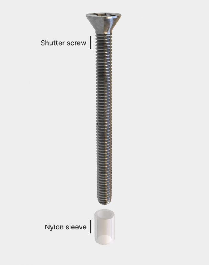 Vis pour persienne avec embout de nylon