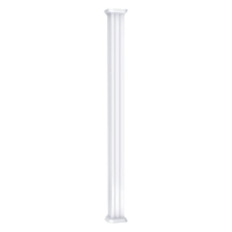 Colonne extérieure carrée et cannelée de 4po