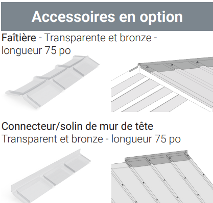 Panneau de toiture en polycarbonate EZ GLAZE