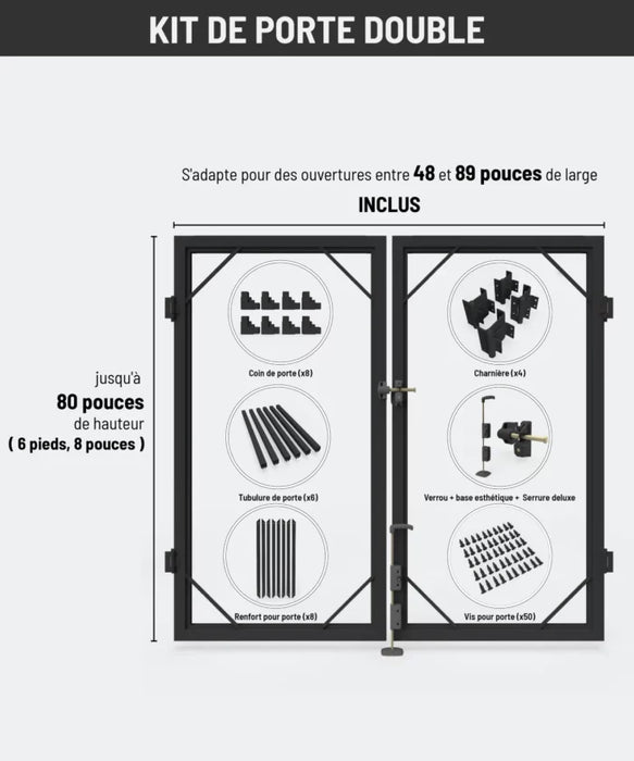 Porte double en composite