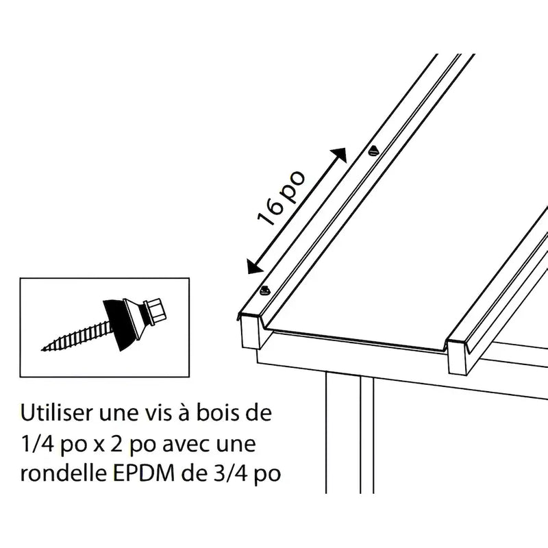 Vis à bois de 2 po (paquet de 25)