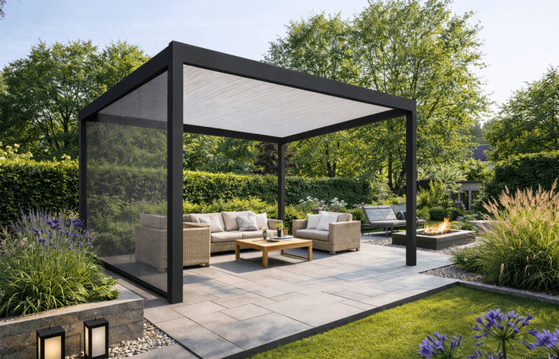 Rideau moustiquaire pour Pergola Aura