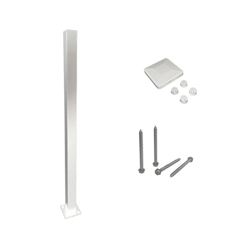 Poteau Aluminium – 2 po x 2 po – Prêt à Installer